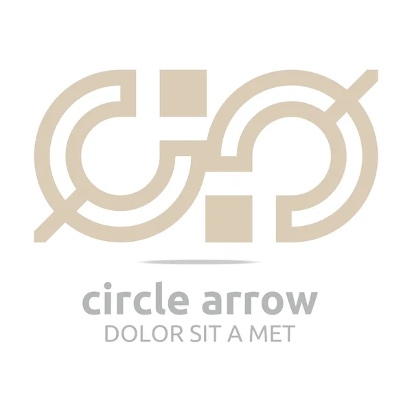 Logo design letter c arrow brown icon symbol vector — 图库矢量图片