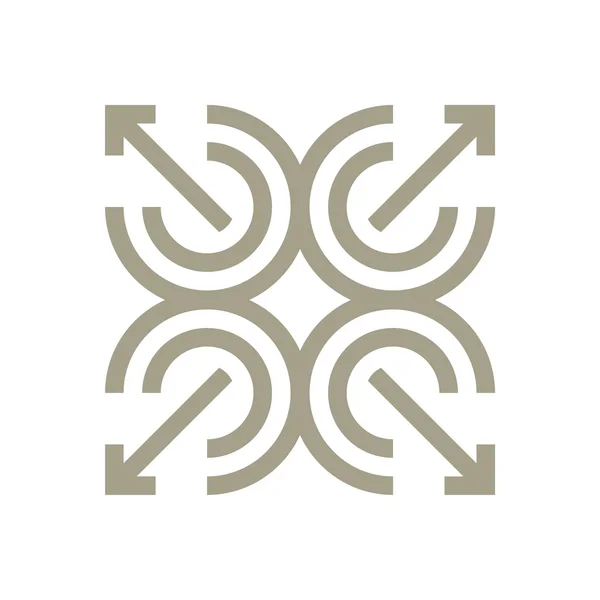 Логотип буква C стрелка коричневый символ вектор символов — стоковый вектор