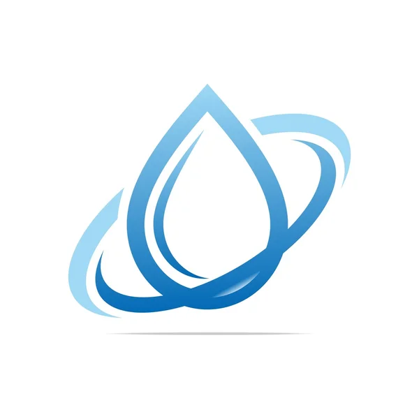 Logo Design Anello di goccia d'acqua Simbolo Icona Vettore astratto — Vettoriale Stock