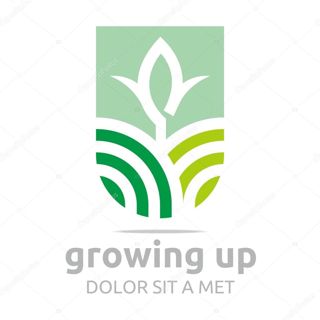 Green, logo, growing, up, line, leaves, ecology, care, landscapes, nature, bio, organic, green leaves, abstract, bussines