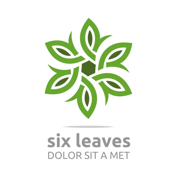 Logotipo abstrato folhas círculo ecologia floral design vetor —  Vetores de Stock