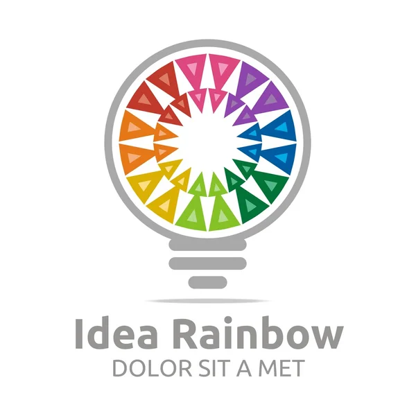 Logo Idee Regenbogen Licht bunt Symbol Design Vektor — Stockvektor