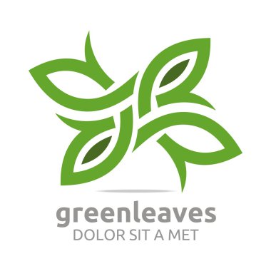 Soyut logo daire ekoloji çiçek tasarım vektör yaprak