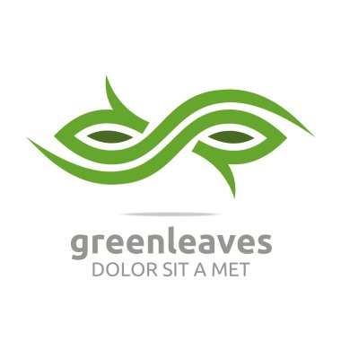Soyut logo daire ekoloji çiçek tasarım vektör yaprak