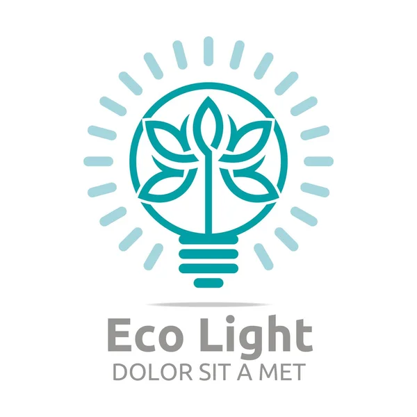 Logotipo abstrato projeto lâmpada eco vetor ícone colorido — Vetor de Stock