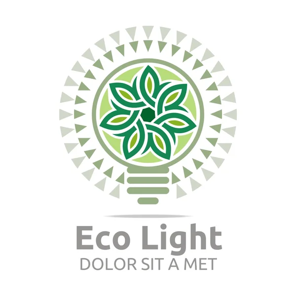 Soyut logo Eko ampul renkli simge tasarlamak vektör