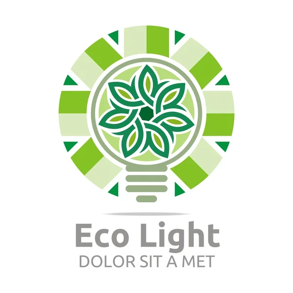 Logotipo abstrato projeto lâmpada eco vetor ícone colorido —  Vetores de Stock