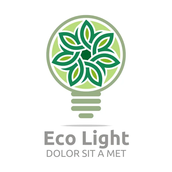 Abstraktes Logo Öko-Glühbirne Design bunt Symbol Vektor — Stockvektor