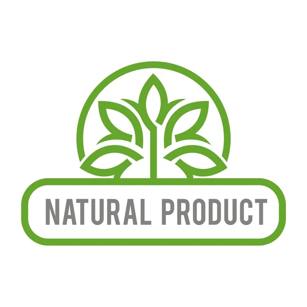 Logotipo produto natural orgânico saudável jardim design vetor —  Vetores de Stock