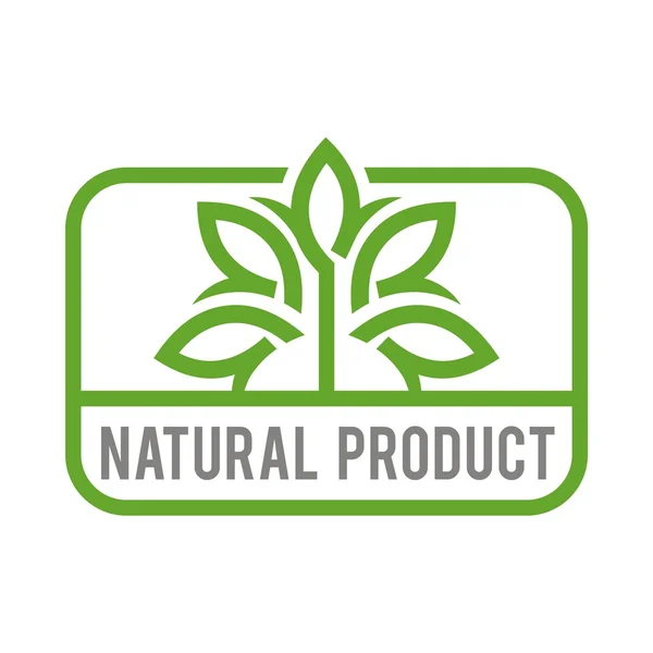 Logotipo produto natural orgânico saudável jardim design vetor —  Vetores de Stock