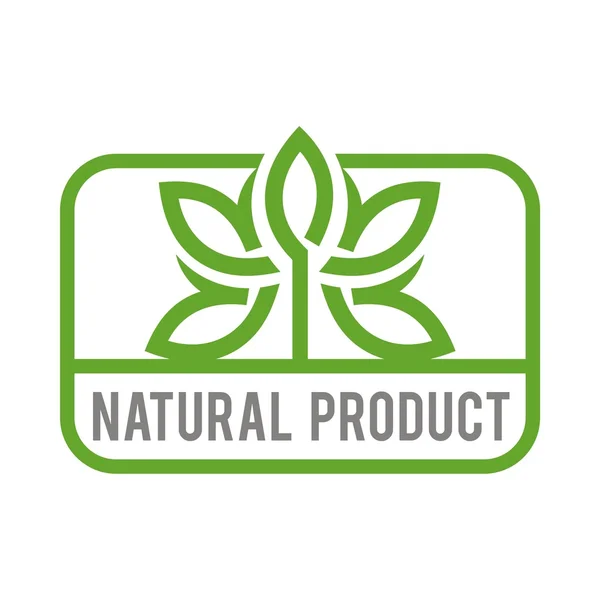 Logo natural product organic healthy garden design vector — Stock Vector