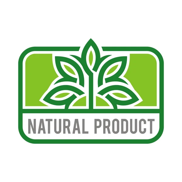 Логотип натуральный продукт органический здоровый садовый вектор — стоковый вектор
