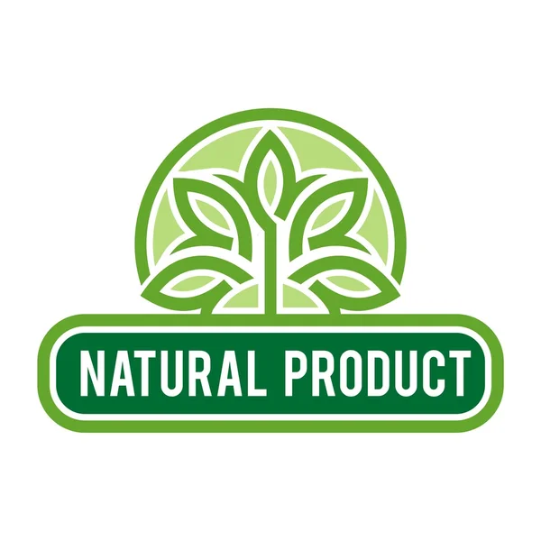 Logo producto natural orgánico saludable jardín diseño vector — Vector de stock