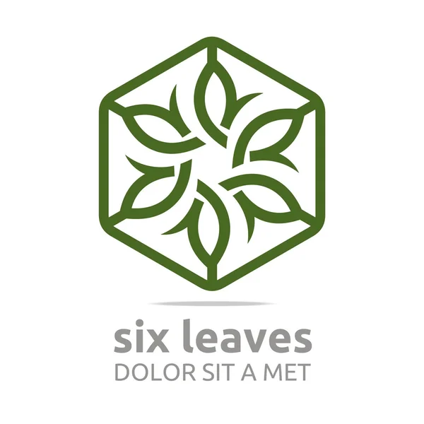 Soyut logo daire ekoloji flora tasarım vektör yaprak — Stok Vektör