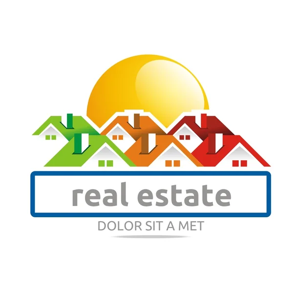 Logo design real estate buiding architecture house vector — Stock Vector