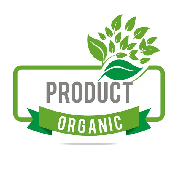 Logo natuurproduct organische gezonde tuin ontwerp vector — Stockvector