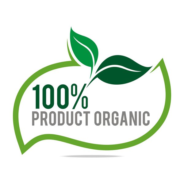 Логотип натуральный продукт органический здоровый садовый вектор
