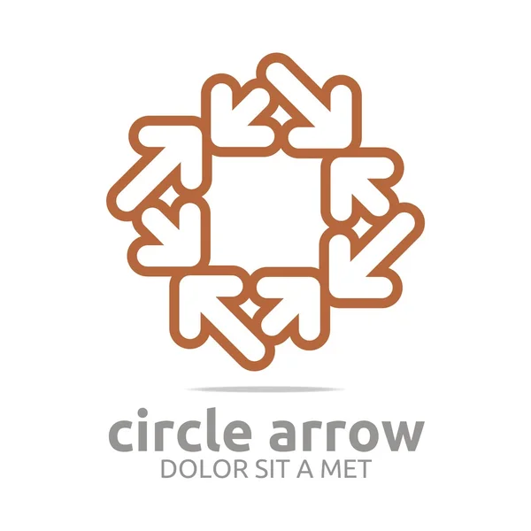 Logo círculo seta colorido design símbolo ícone vetor — Vetor de Stock