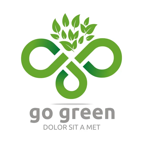 Logo přírodní produkt organické zdravé zahradní design vektor — Stockový vektor