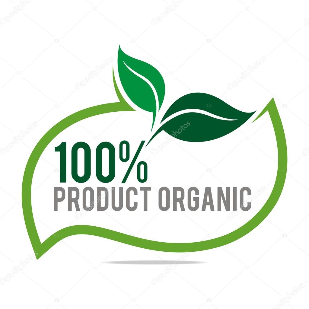 Logo natural product organic healthy garden design vector