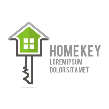 Logo anahtar ev kilit güvenlik buiding simge vektör