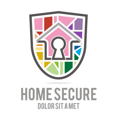 Logo anahtar ev kilit güvenlik buiding simge vektör