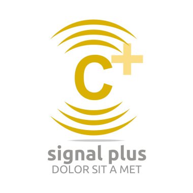 Renk alfabe kablosuz vektör yazı logo sinyal