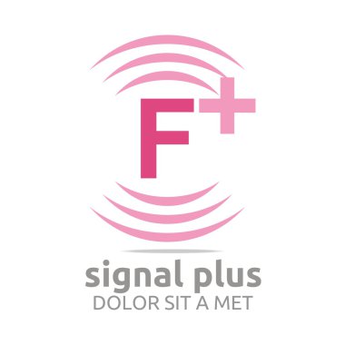 Renk alfabe kablosuz vektör yazı logo sinyal