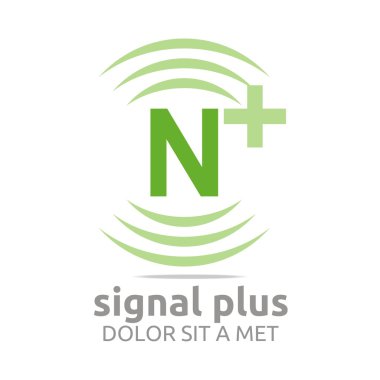 Renk alfabe kablosuz vektör yazı logo sinyal