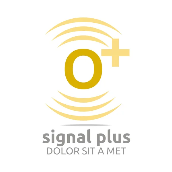 Logo signal lettering plus color alphabet wireless vector — Stock Vector