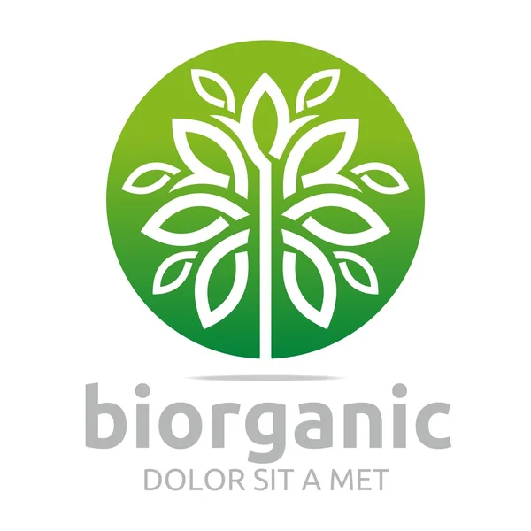 Soyut logo yeşil ekoloji tasarım vektör yaprak — Stok Vektör