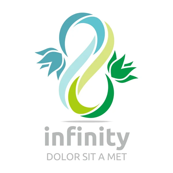 Logotipo infinito empresa empresa corporativa letra s vector — Vector de stock