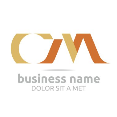 Logo letter C combination M lettemark design vector