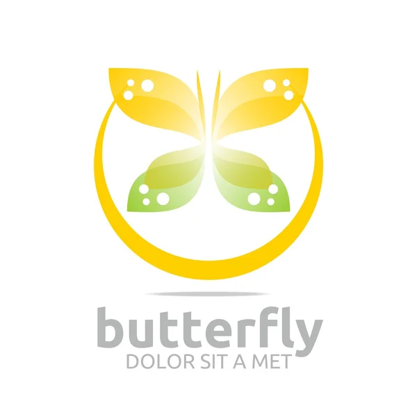 Abstract logo beautiful butterfly design icon vector — ストックベクタ