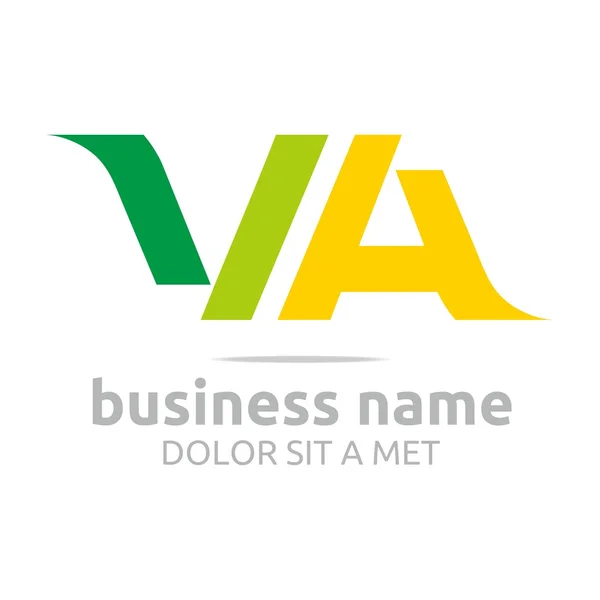 Logo letter V combination A lettemark design vector — Stockový vektor
