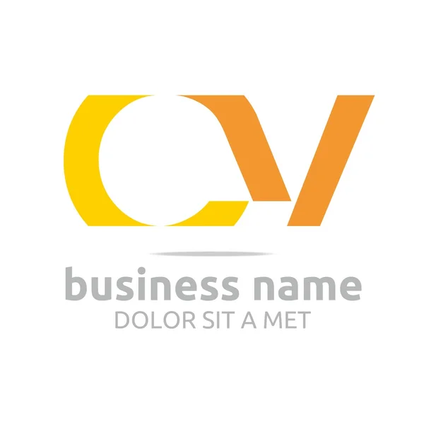 Logo letter C combination V lettemark design vector — Wektor stockowy