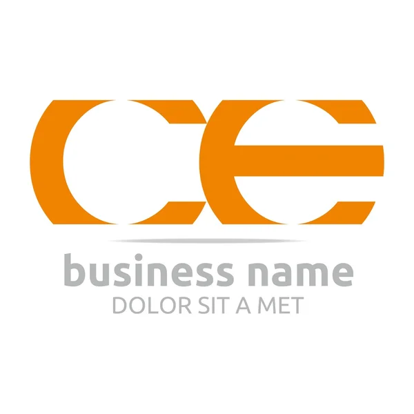 Logo letter C combination E lettemark design vector — Wektor stockowy