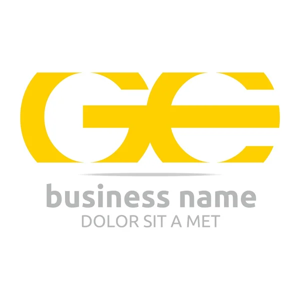 Logo G harfi kombinasyonu E lettemark tasarlamak vektör — Stok Vektör