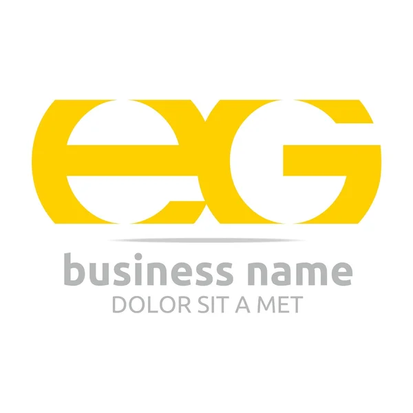 Logo letter E combination G lettemark design vector — Stockový vektor