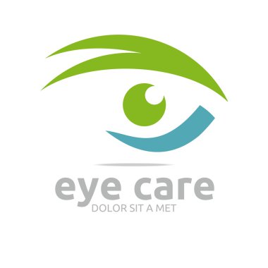 Logo hayat gözler güzellik daire yeşil simge tasarlamak vektör