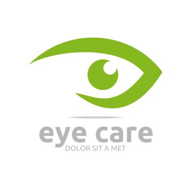 Logo hayat gözler güzellik daire yeşil simge tasarlamak vektör