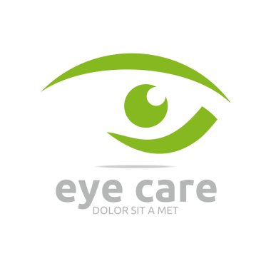 Logo hayat gözler güzellik daire yeşil simge tasarlamak vektör