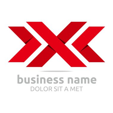 Logo letter X combination x lettemark design vector