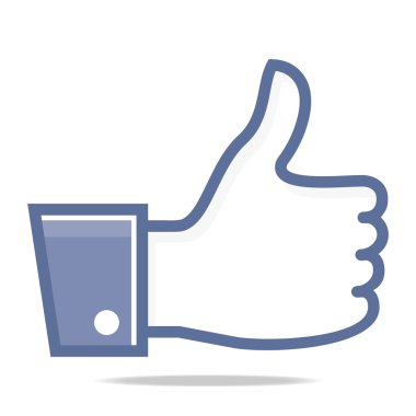 Abstract logo thumb up like finger design icon vector