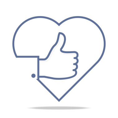 Abstract logo thumb up like finger design icon vector