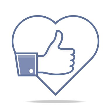 Abstract logo thumb up like finger design icon vector