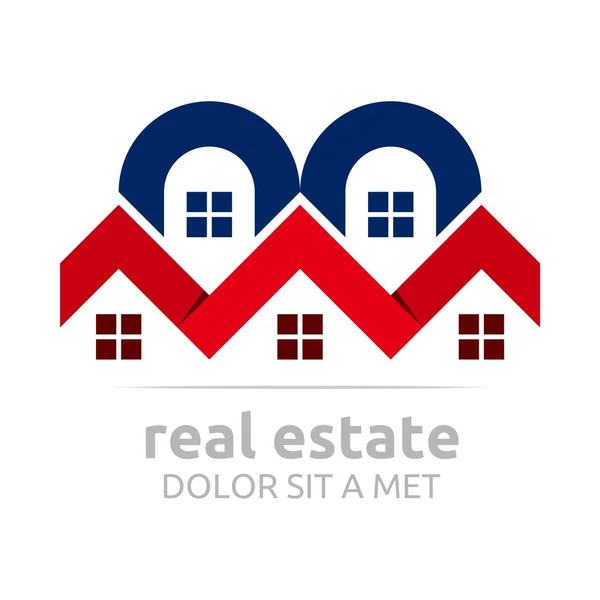 Logo real estate buiding architecture housing icon vector — ストックベクタ