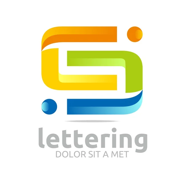Logo alphabet abstract letter combination shape vector — Stock Vector