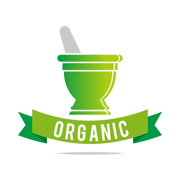 Logo pharmacy mashed drugs organic product icon vector — Stockvector