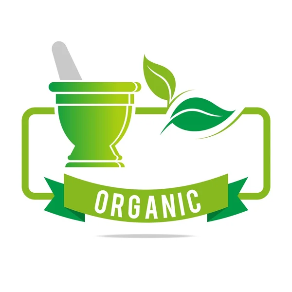 Logo apteki leków puree produkt ekologiczny ikona wektor — Wektor stockowy